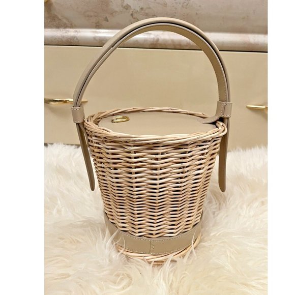 SOLD RARE NWOT POLENE L'OSIER WICKER BASKET BUCKET BAG SAND PURSE - Picture 8 of 12